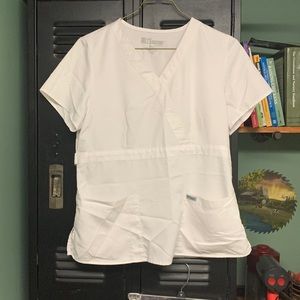 Greys anatomy white scrub top